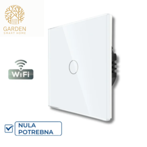 Pametni prekidač 1 taster – stakleni panel (bijela, crna, siva, krem)