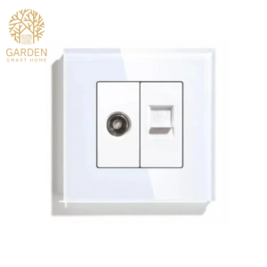 Utičnica antenska tv, mrežna utičnica – stakleni panel